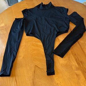Elegant Black Long Sleeve Bodysuit